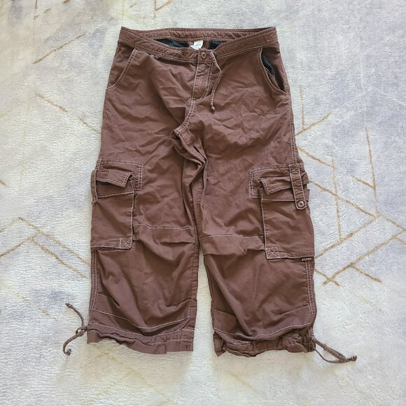 Prana Cargo Cropped Pants Brown Hiking Outdoor Gorpcore Women's M - Picture 1 of 8